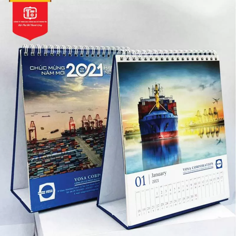 Lịch để bàn 2021 mẫu 04