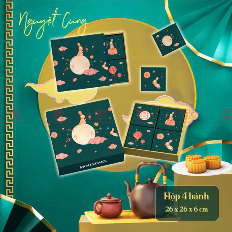 Hộp bánh trung thu Nguyệt Cung 2023 từ Bao bì Trung Tín