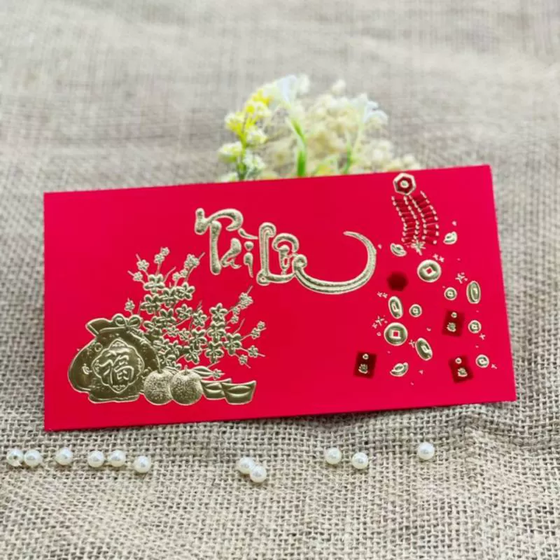 Bao lì xì ép kim chủ đề “Tài lộc” cho Tết 2022