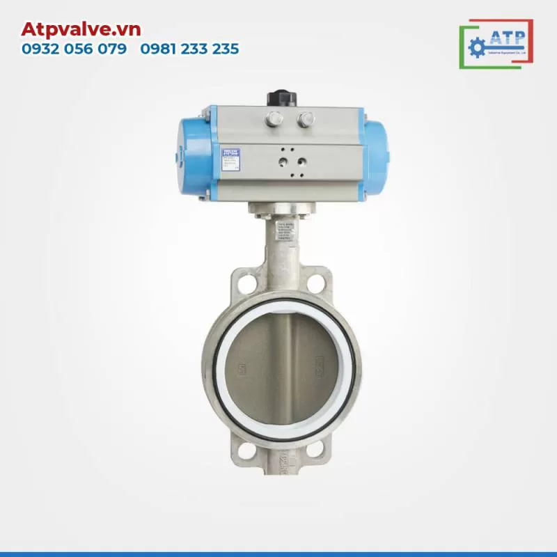 Van Bướm Inox Điều Khiển Khí Nén