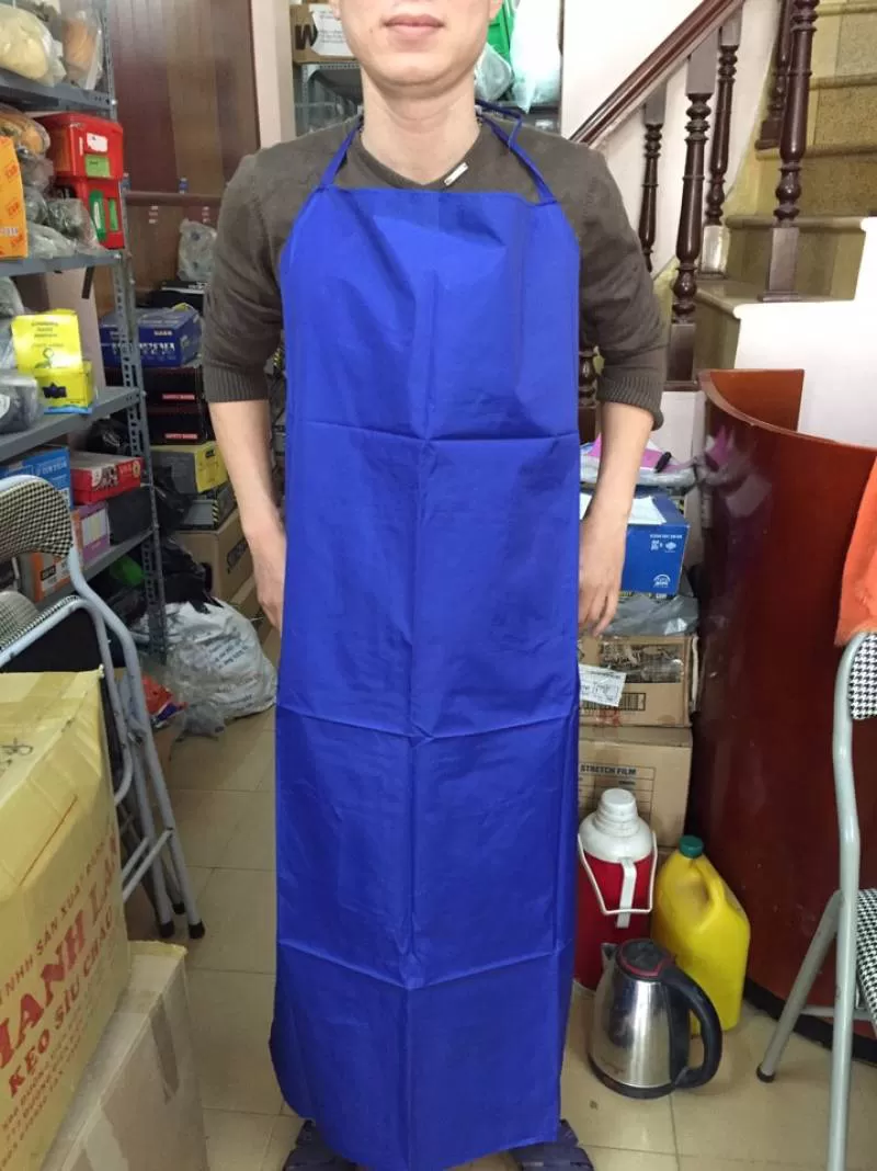 Tạp dề chống hóa chất màu xanh, tạp dề chống axit