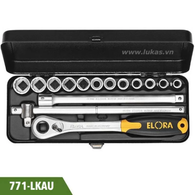 Bộ socket 14 món 771-LKAU từ 7/16 đến 1 inch, vuông 1/2 inch Elora 