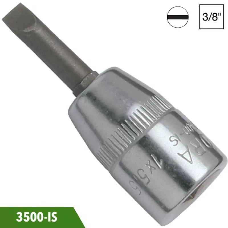 Socket mũi vít dẹt, đầu vuông 3/8 inch, Elora 3500-IS 