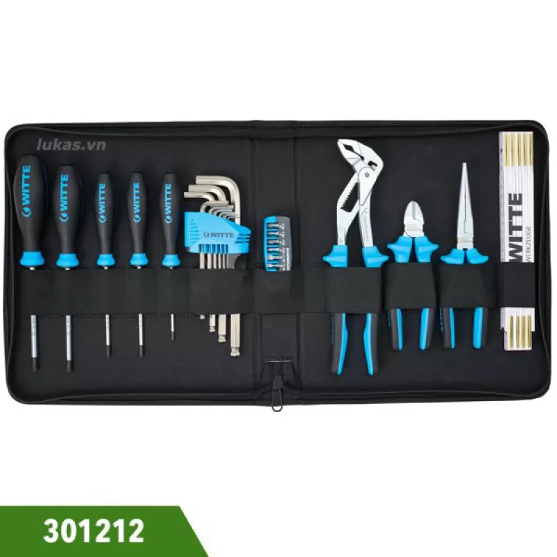 Bộ đồ nghề 11 món đa năng kèm túi vải Witte 301212 
