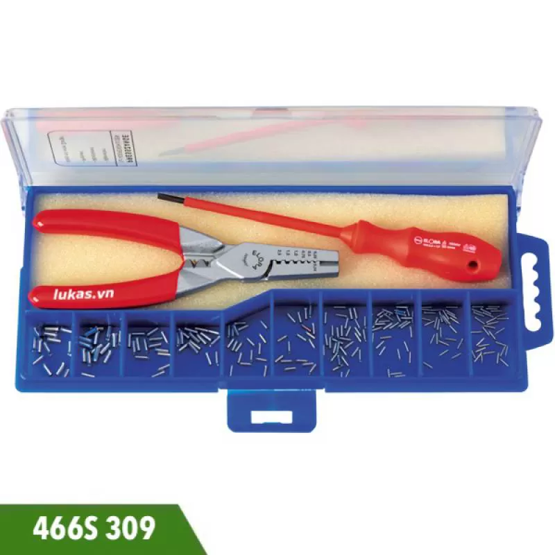 Bộ tô vít cách điện và kìm bấm cos 466S 309 Elora Germany 