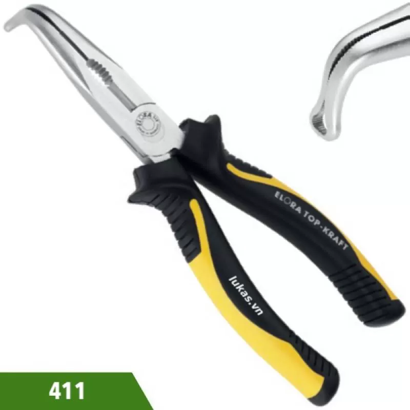 Kìm tháo ống nhiên liệu mũi cong 90 độ 411 Elora Germany 