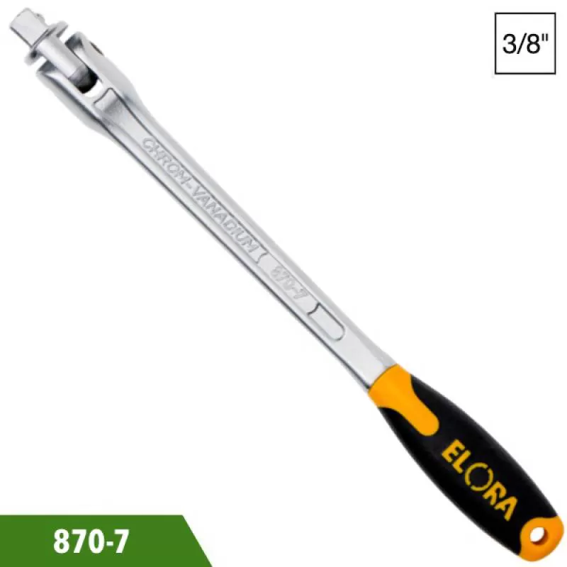 Tay vặn đầu lắt léo 250mm, đầu vuông 3/8 inch, Elora 870-7
