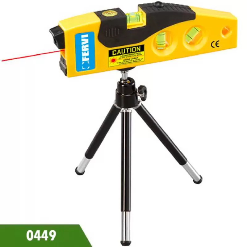 Thước thủy đế từ có tia laser 20m 0449 Fervi Italia