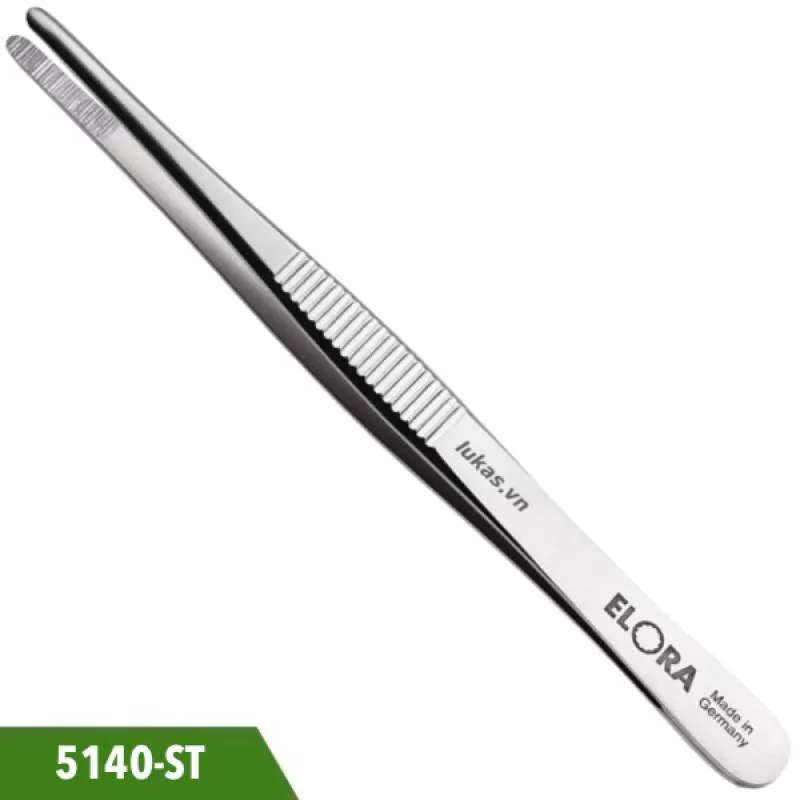 Nhíp gắp linh kiện 120mm đầu tròn 5140-ST Elora Germany 