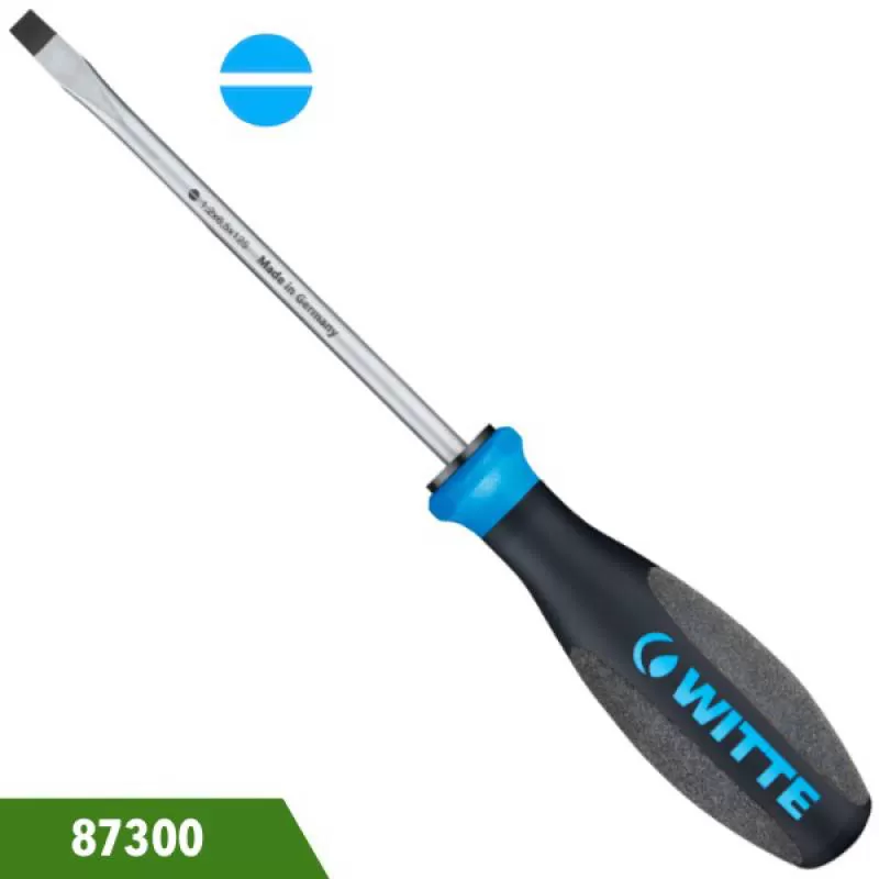 Tua vít dẹt cán sợi thủy tinh chuẩn DIN 5264, Witte 87300 
