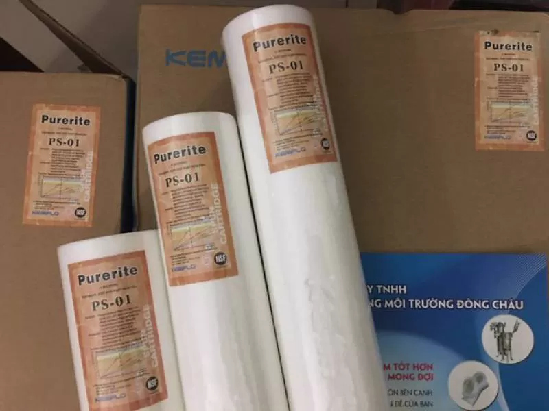 Lõi lọc nước 1µm 20-inch Kemflo Purerite Đài Loan PS01