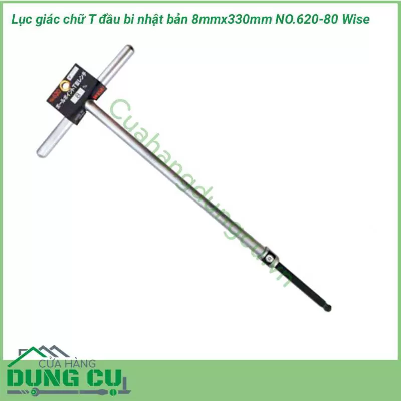 Lục giác chữ T đầu bi nhật bản 8mmx330mm NO.620-80 Wise 
