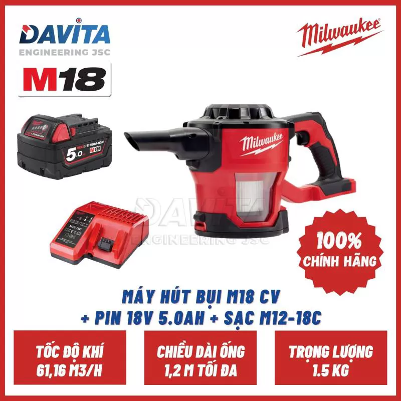 MÁY HÚT BỤI DÙNG PIN M18 CV 