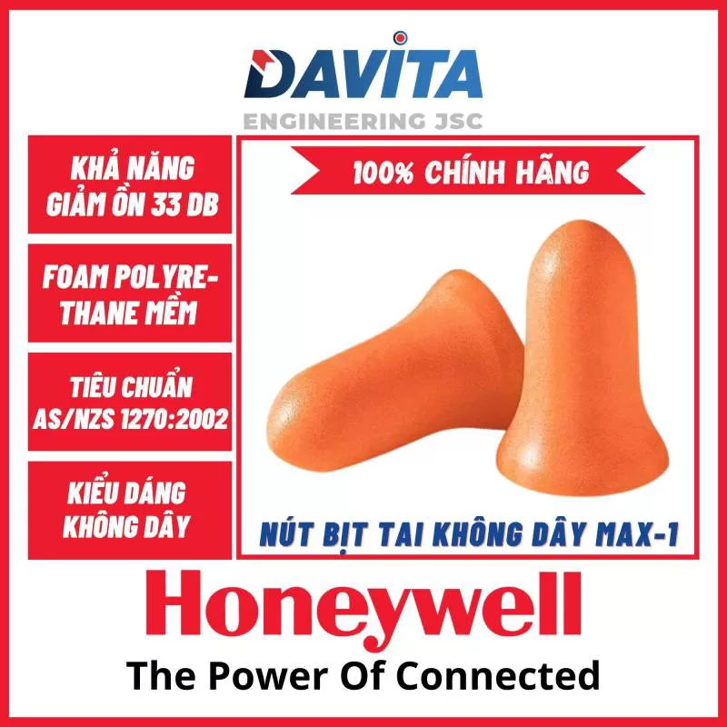 [10 Cặp] Nút Bịt Tai Chống Ồn Không Dây Honeywell MAX-1 