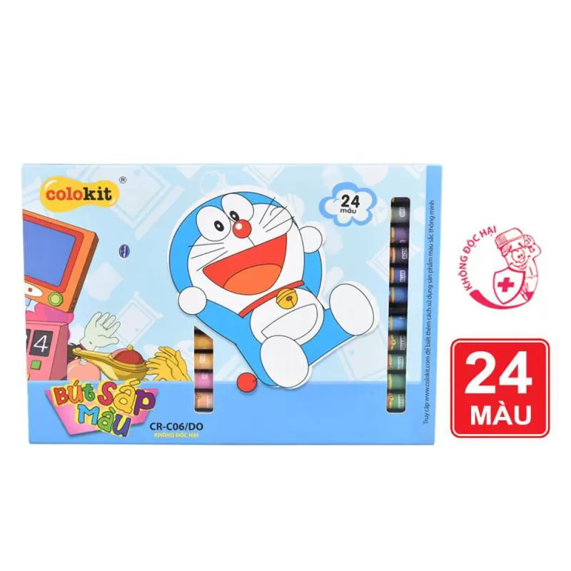 Sáp 24 màu Colokit Doraemon CR-C06/DO