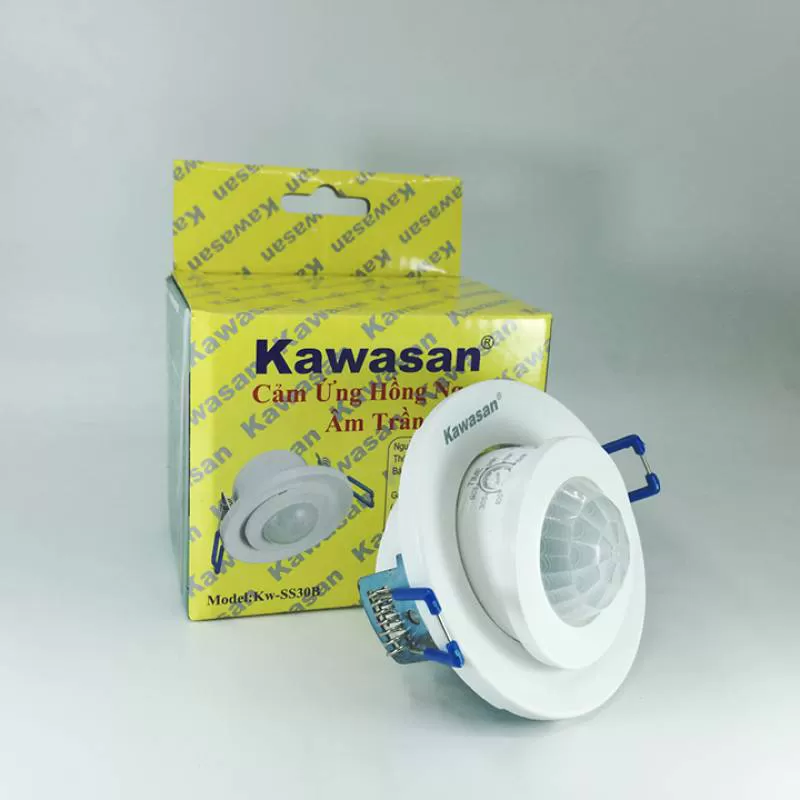 Công tắc cảm ứng chuyển động hồng ngoại âm trần 360/110 độ 4-8m Kawasan SS30B 