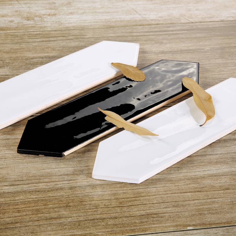 Gạch thẻ ốp tường trang trí màu đen 75x300mm DS-M75307J