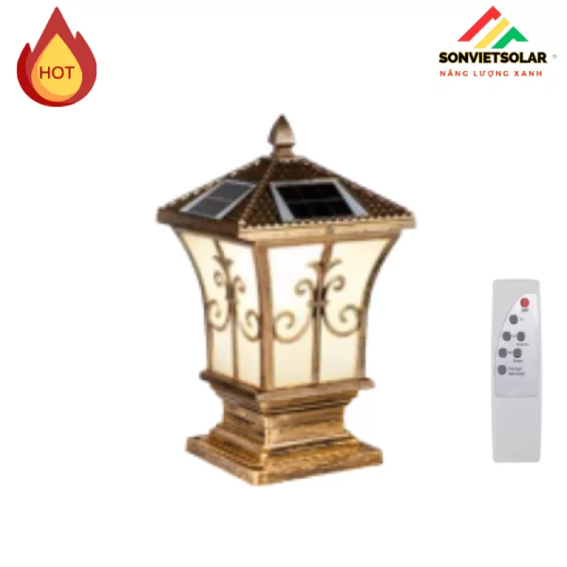 ĐÈN ĐƯỜNG DỰ ÁN NEW 2022 -3 MÀU ÁNH SÁNG Đèn Trụ cổng ( 20 x 20cm ) VINTAGE 