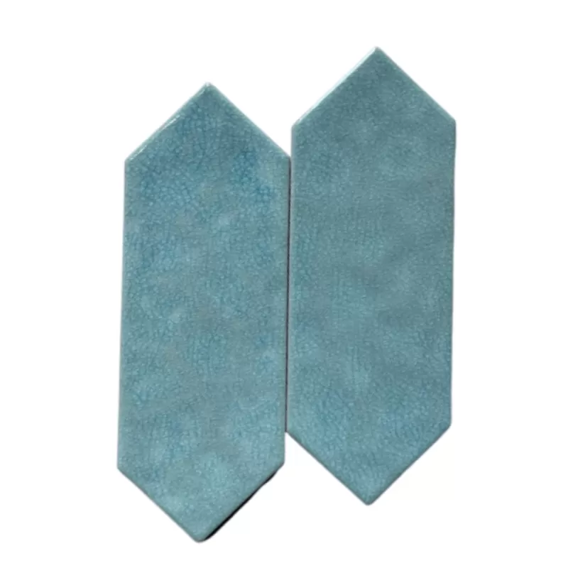 Gạch thẻ mũi tên xanh nhạt men rạn MHGD 15 