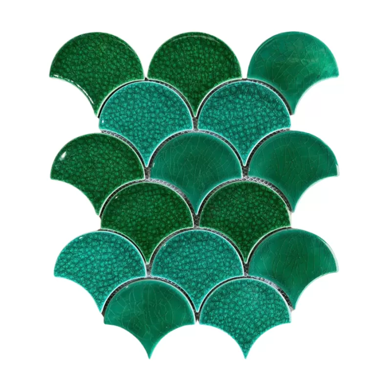 Gạch vảy cá men rạn mix màu EMIX070821