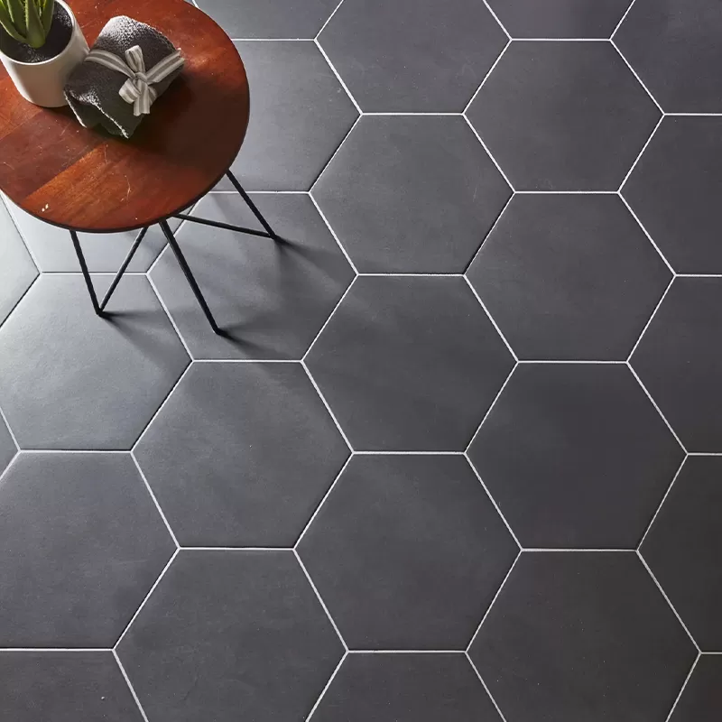 Gạch lục giác đen 200x230x115 mã M23207 