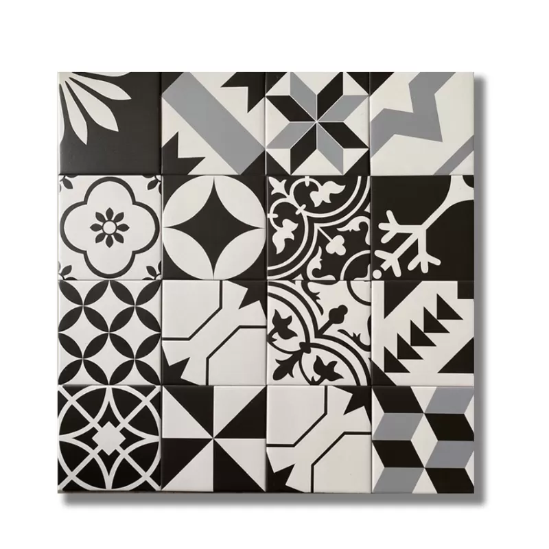 Gạch Bông Mix KT 200x200mm mã 20111( BD trắng) 