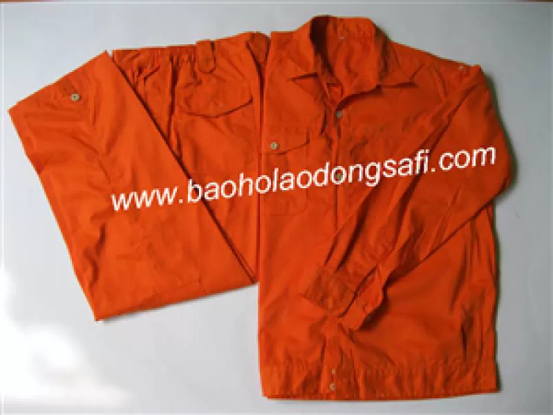 Quần áo bảo hộ vải kaki LDHQ túi hộp - Bao ho lao dong