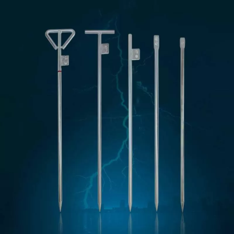 Thanh nối đất bằng thép đặc mạ kẽm không gỉ cho hàng rào điện, ăng-ten, đĩa vệ tinh