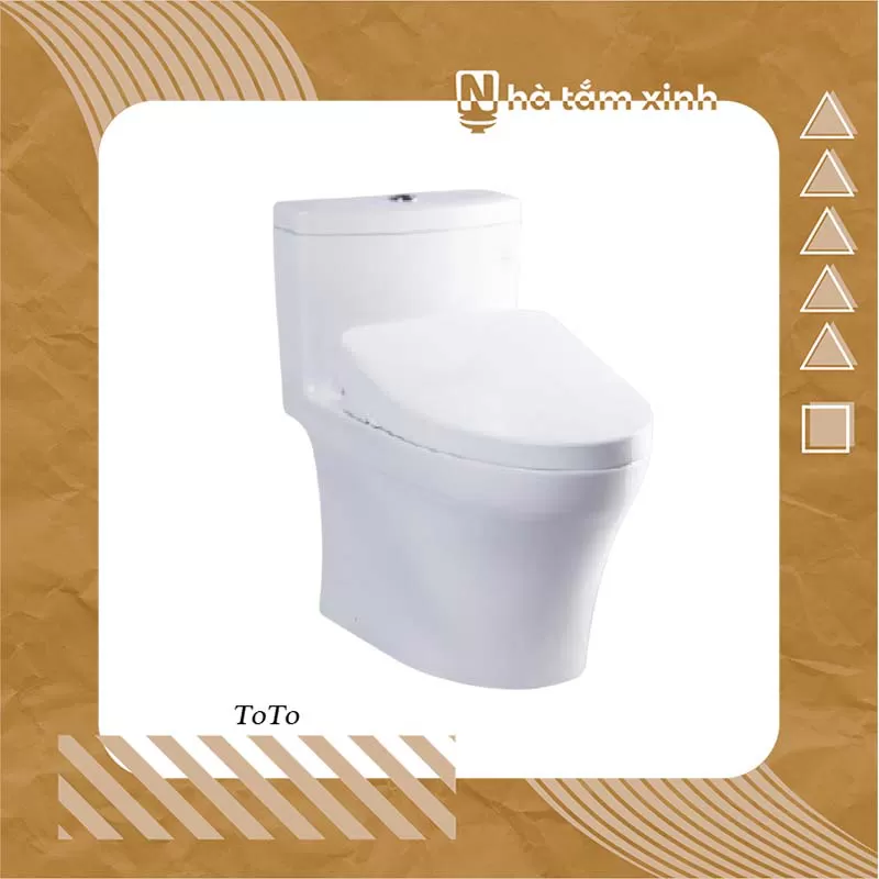 Bàn cầu một khối, nắp đóng êm kèm vòi rửa nước lạnh - MS889DRE4