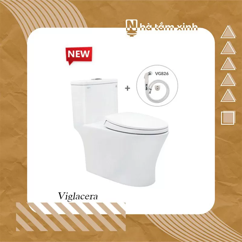 Bàn Cầu 1 Khối Viglacera V63 - Chính Hãng Tại Gạch Xinh