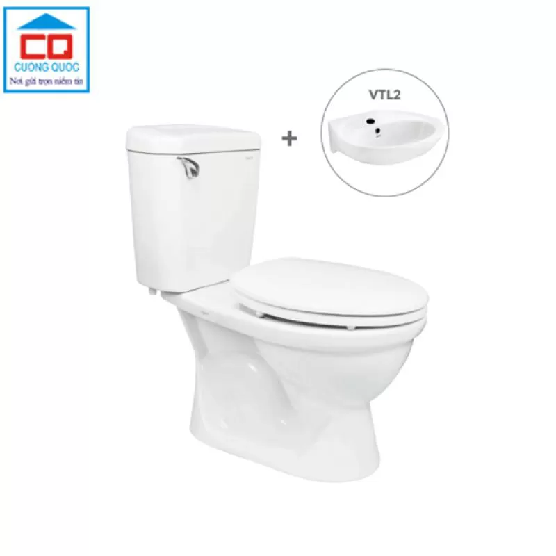 Bồn cầu két rời Viglacera VI77, bồn cầu giá rẻ
