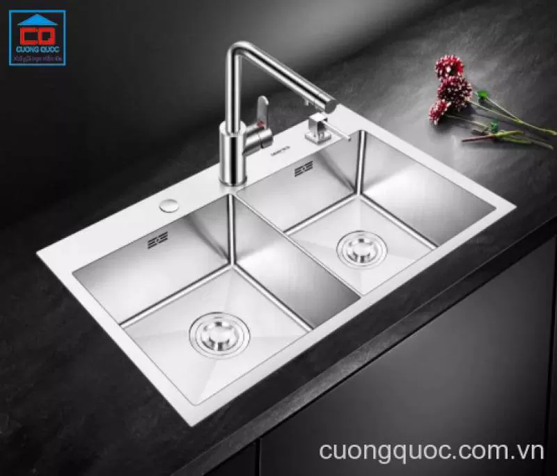 Chậu rửa bát 2 hố Geler GL-ECO-8447