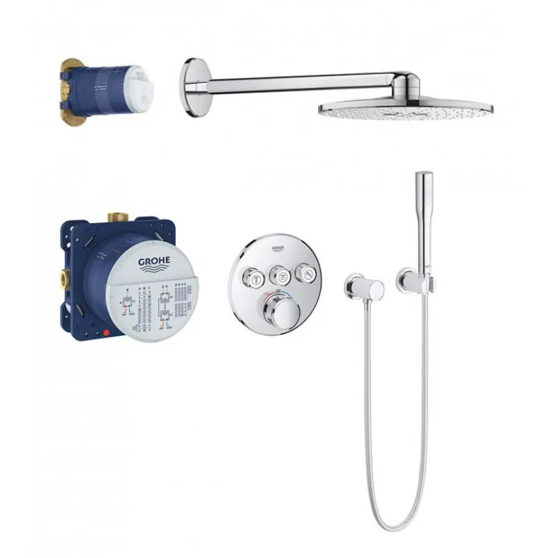 Bộ sen âm tường ổn nhiệt với bát sen GROHE 34705000 