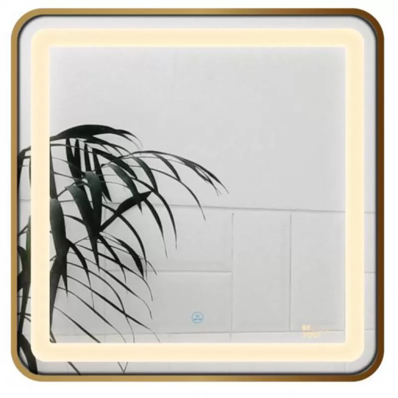 Gương led vuông 60x60cm GLS ánh sáng trong khung viền nhôm