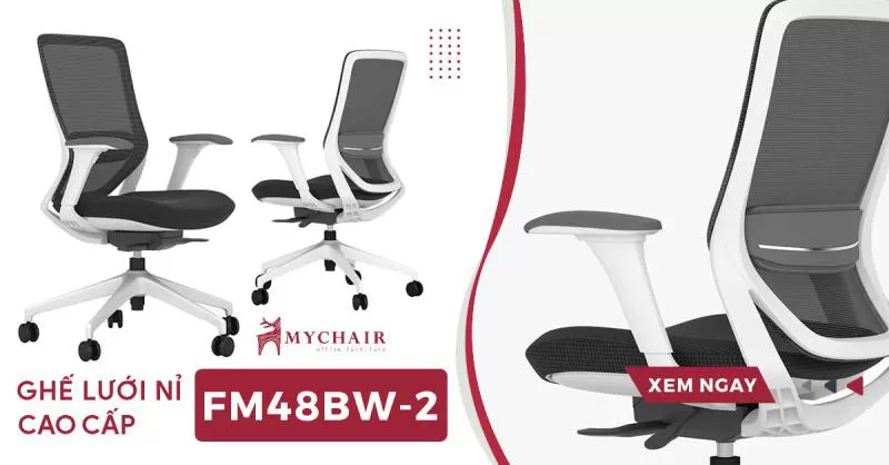 Ghế Xoay Lưới Nỉ Cao Cấp Nhập Khẩu MyChair FM48BW-2