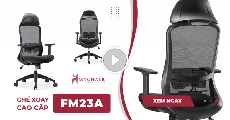 Ghế Xoay Lưới Nỉ Cao Cấp Nhập Khẩu MyChair FM23A