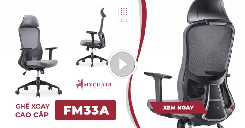 Ghế Xoay Lưới Nỉ Cao Cấp Nhập Khẩu MyChair FM33A