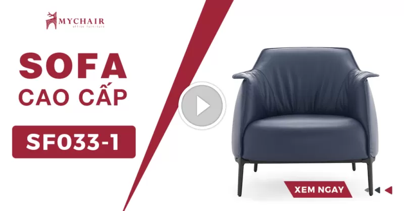 Sofa Da Cao Cấp Nhập Khẩu Đơn MyChair SF033-1 ⋆ MyChair Nội Thất Văn Phòng Cao Cấp