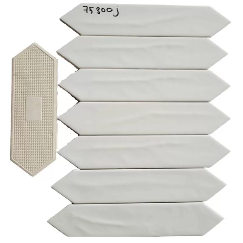 Gạch mũi tên 75*300 trắng bóng phẳng cao cấp VP75300J