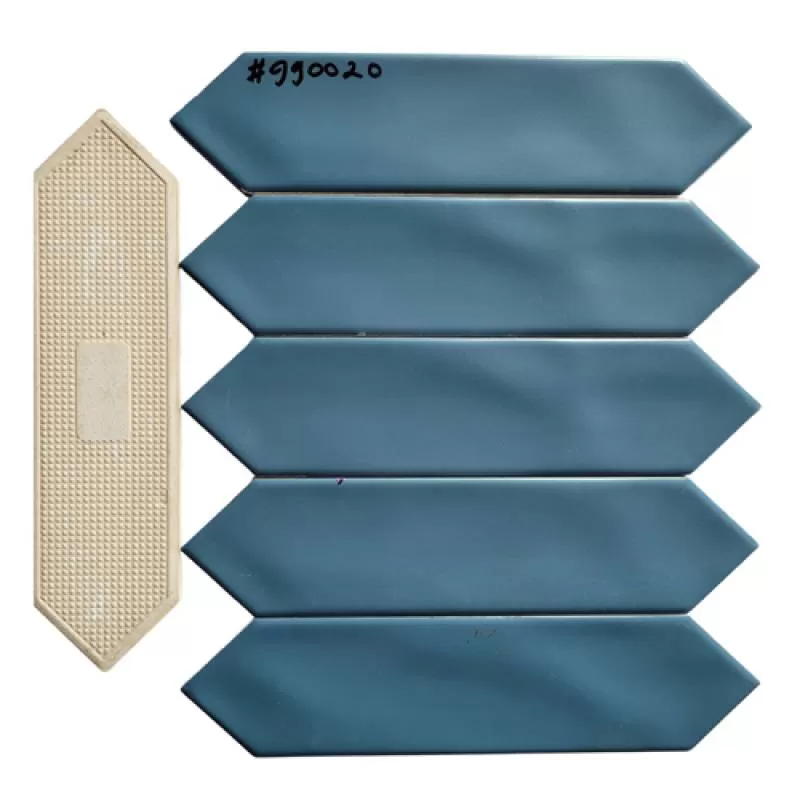 Gạch mũi tên 75*300 xanh nước biển đậm mờ BD #990020