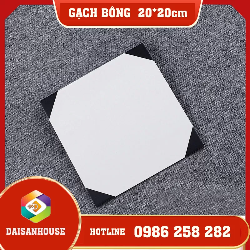 Gạch bông nhập khẩu 20x20cm lát nền, ốp tường trang trí 20118 