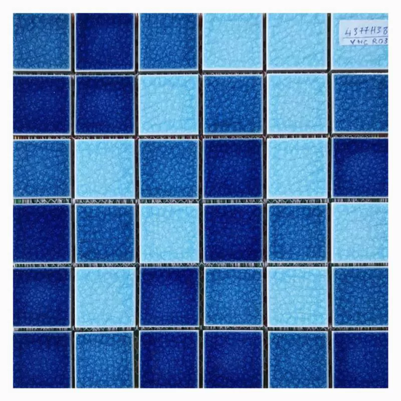 Gạch Mosaic Gốm Sứ Trang Trí Ốp Lát Bể Bơi 48x48x4mm Phối Màu EG-4377H3B