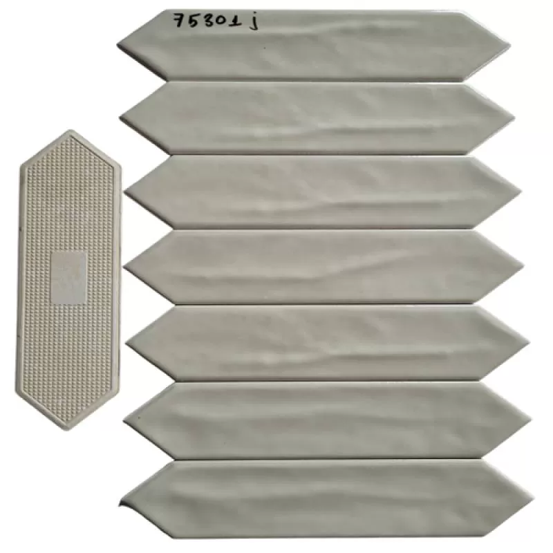 Gạch thẻ khuôn be bóng 4 cạnh hai bên 75*300 BD VP75301J