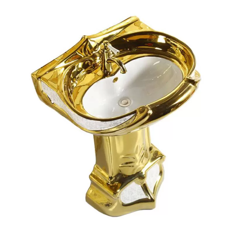 CHẬU LAVABO MẦU VÀNG HOÀNG GIA BRODA V9216-2 