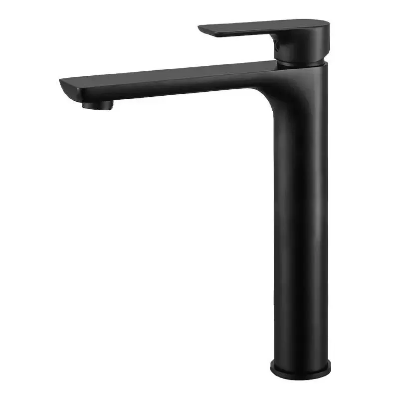 Vòi lavabo nóng lạnh 30cm sơn tĩnh điện màu đen BRODA 9832
