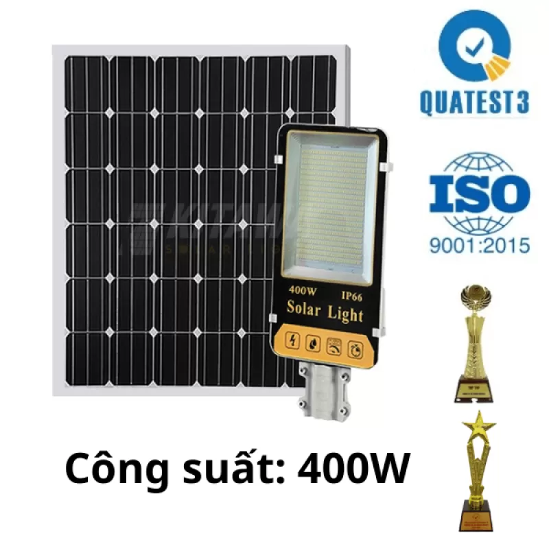 [400W] Đèn Năng Lượng Mặt Trời 400W Kitawa BC2400 -Tấm Pin Mono Cao Cấp 