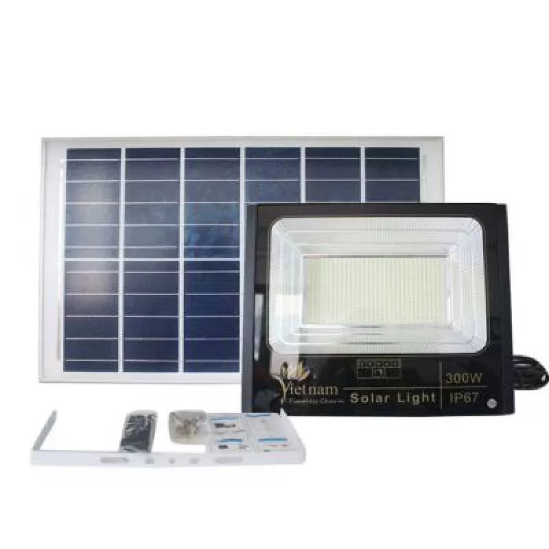 Đèn Pha Năng Lượng Mặt Trời 300w Vietnam XN-JBP300 Giá Siêu Rẻ Siêu Sáng