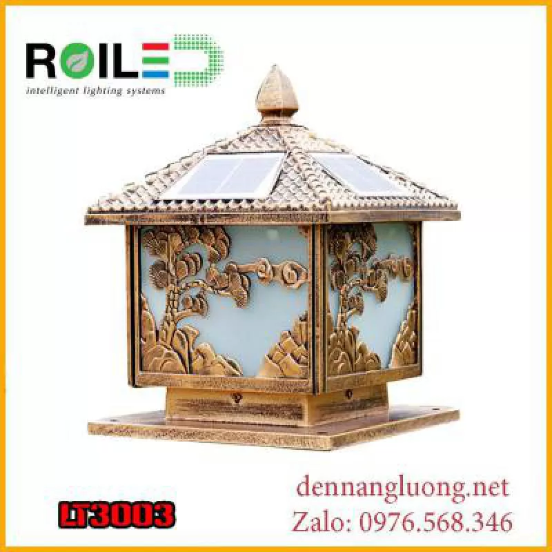 Đèn trụ cổng năng lượng mặt trời cao cấp LT3003