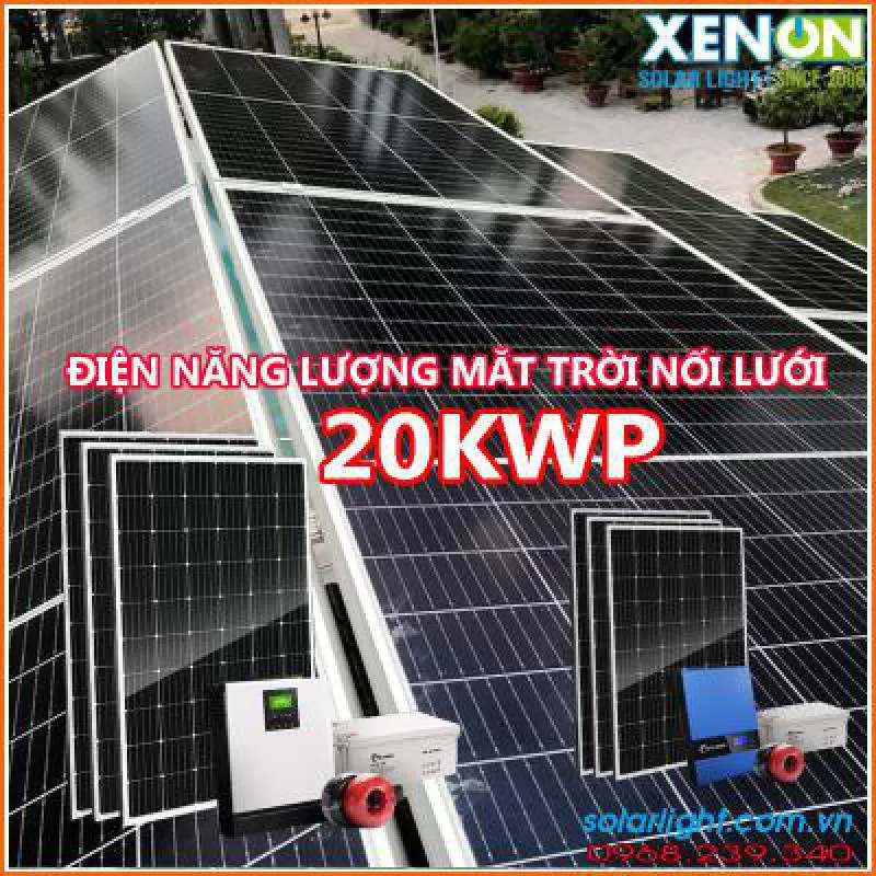 Lắp đặt hệ thống pin năng lượng mặt trời 20kw 