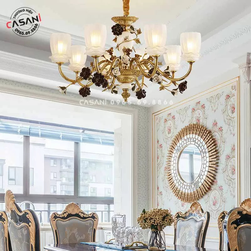 Đèn Chùm Đồng Châu Âu CDC-7412 